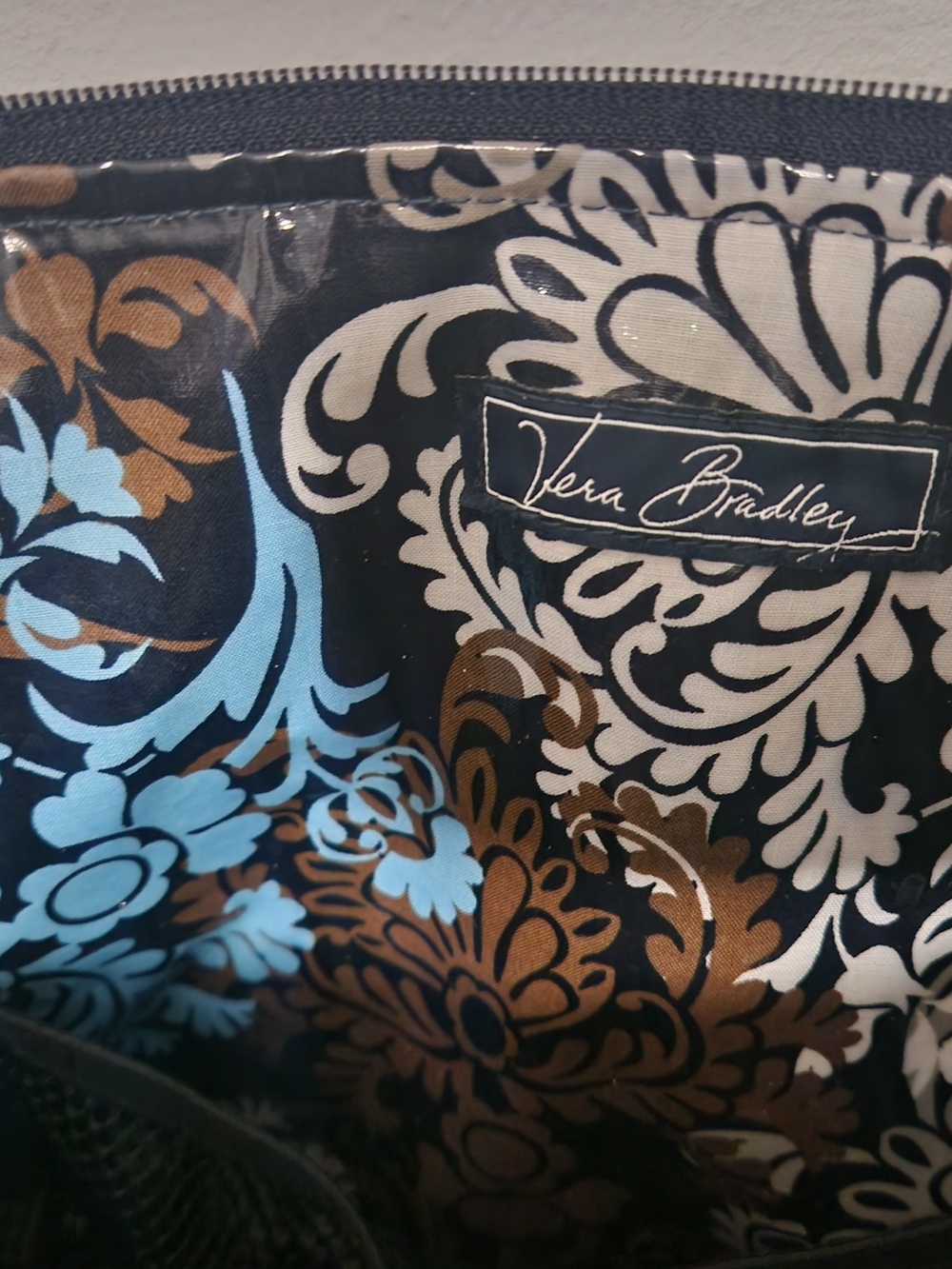 Vera Bradley Navy Quilted Tote Bag - Picture 7 of 10